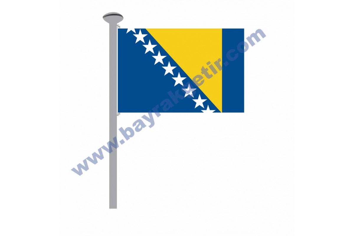 BOSNA HERSEK GÖNDER BAYRAK 50x75 ( EBAT SEÇİNİZ ) BOSNA HERSEK GÖNDER BAYRAK 50x75 ( EBAT SEÇİNİZ )